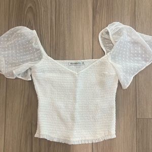 A&F white blouse